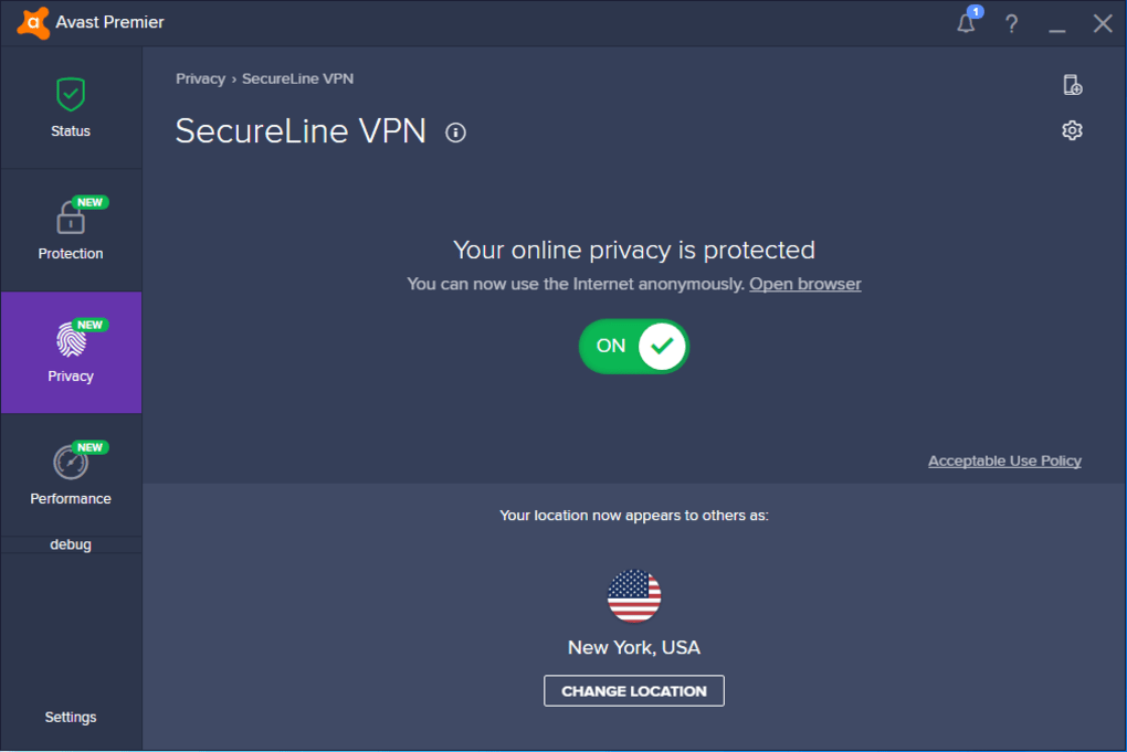 como ativar avast secureline vpn