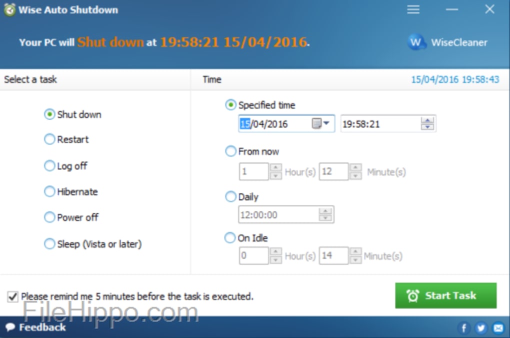 Wise Auto Shutdown 2.0.4.105 instal the new version for mac
