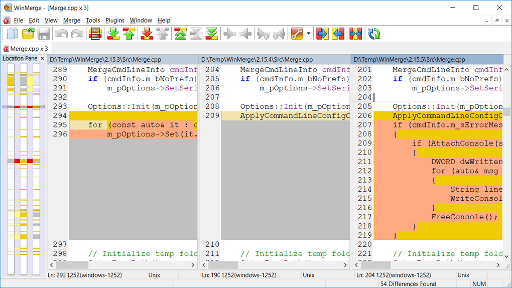 winmerge command line compare folders and copy differences