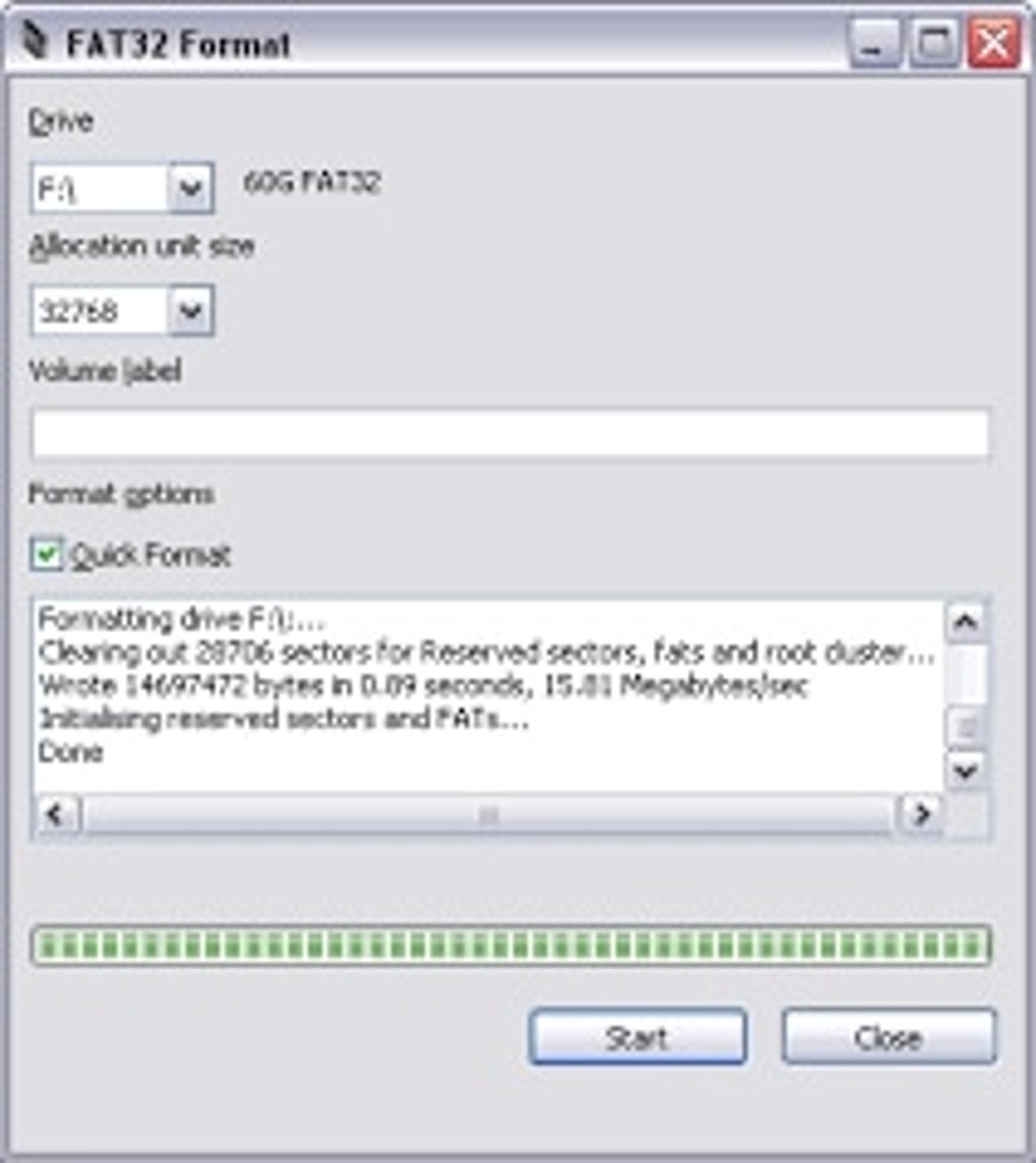 hard drive format tool fat32