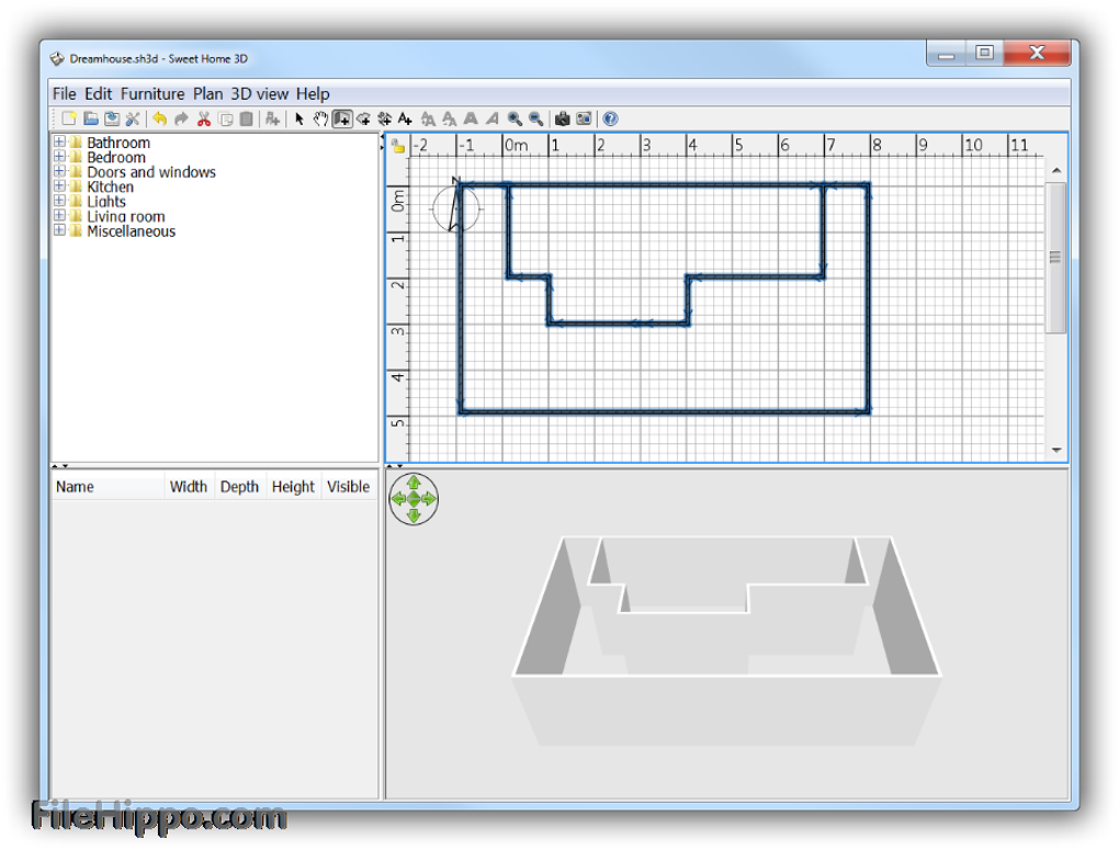 sweet home 3d window