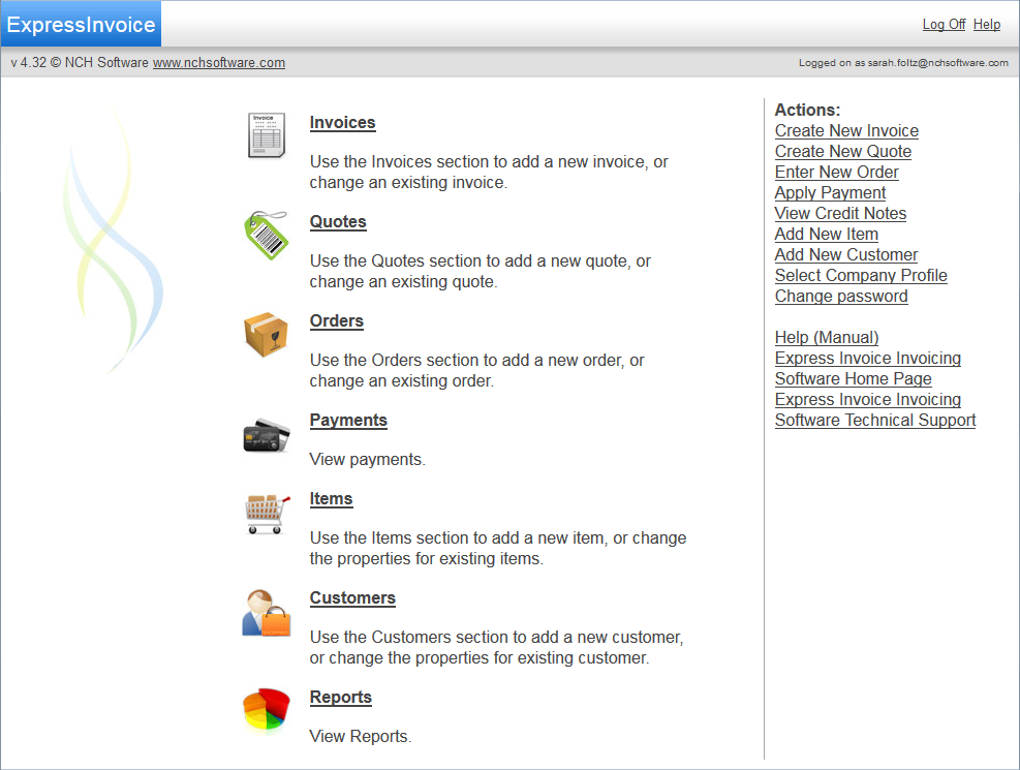 express invoice invoicing software key