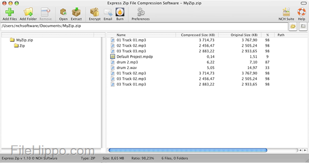 express zip file compression software download