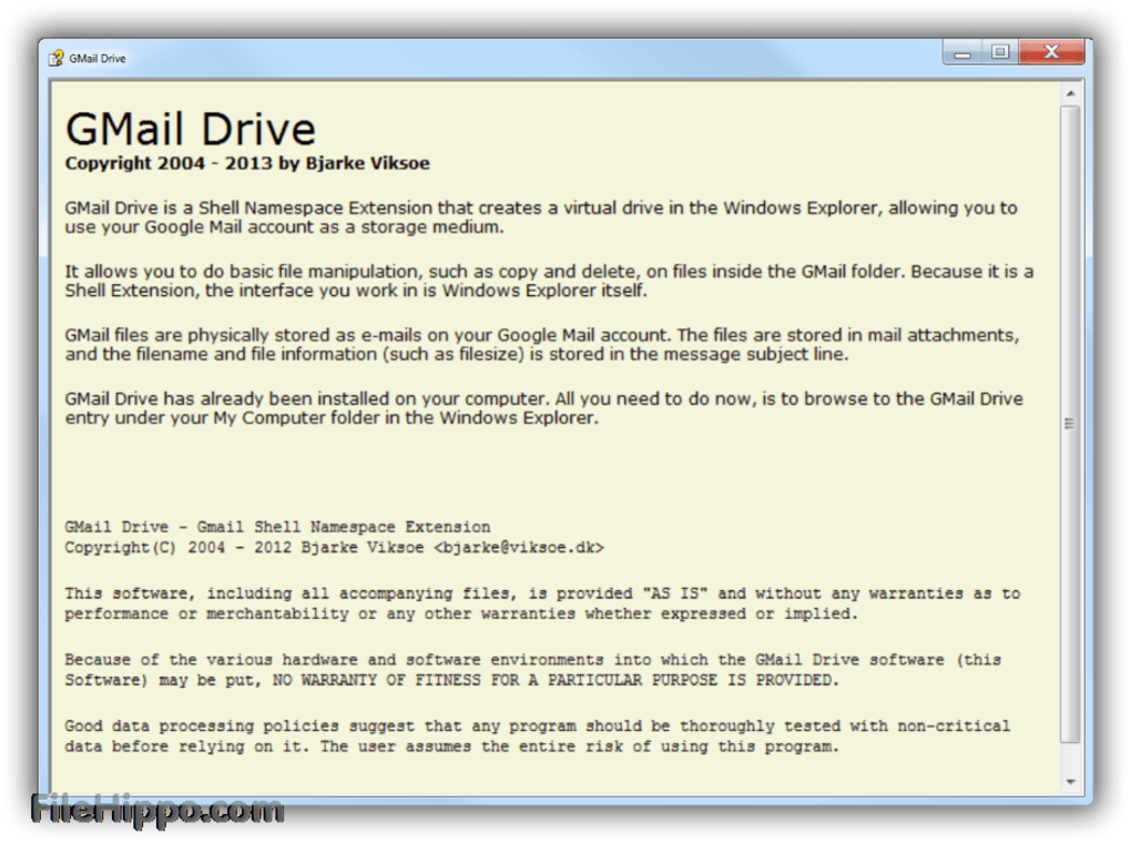 Download GMail Drive 1.0.20 for Windows