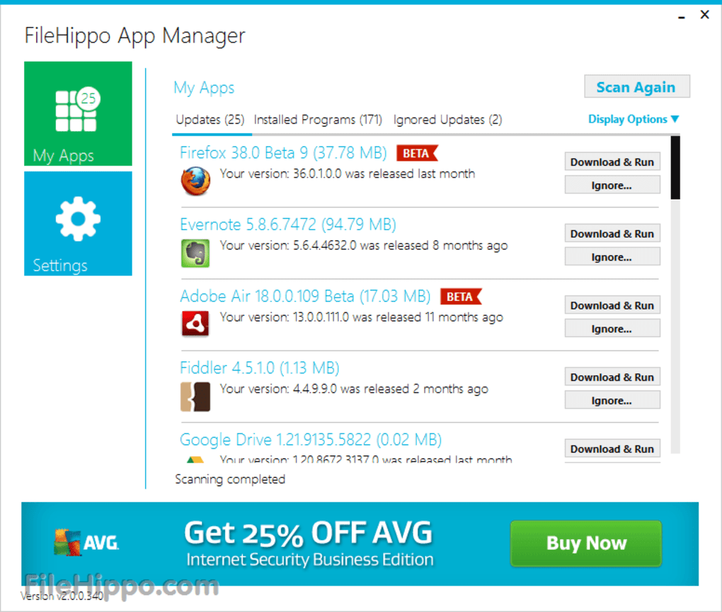 FileHippo App Manager Free