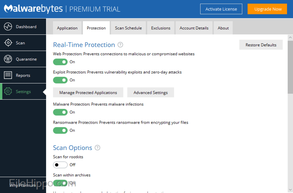 opt out of malwarebytes premium trial
