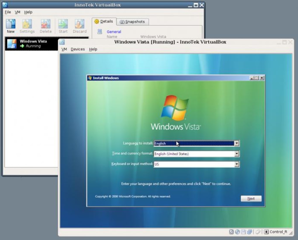 download installing virtualbox