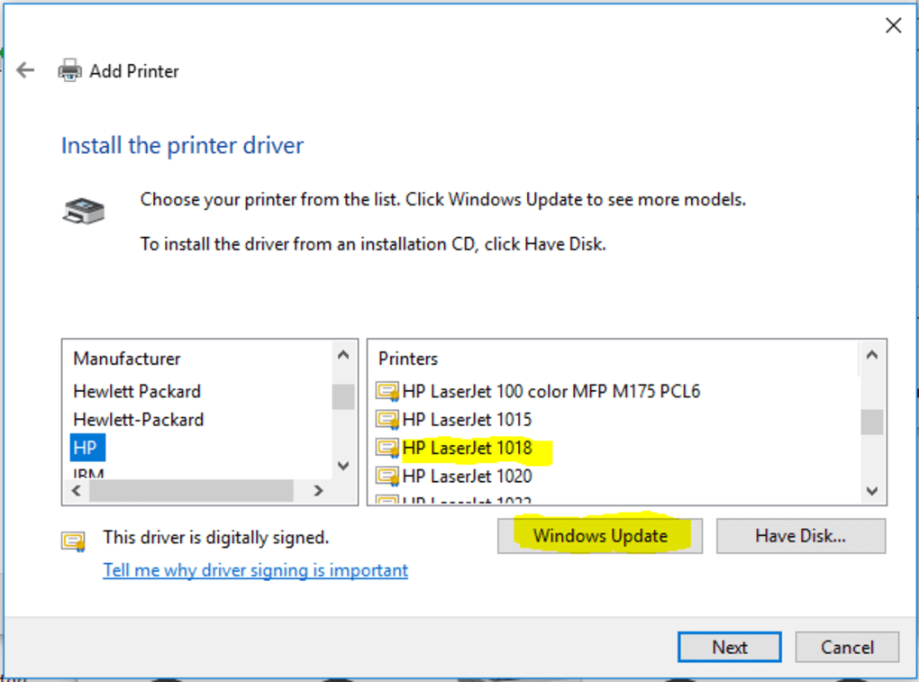 hp laserjet 1018 driver software download for mac