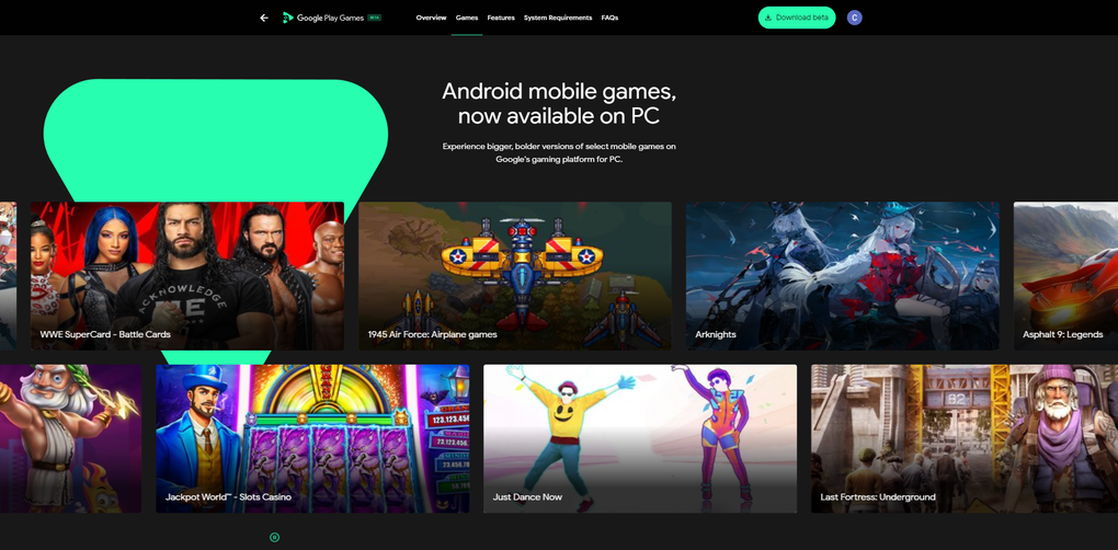 google play games on windows