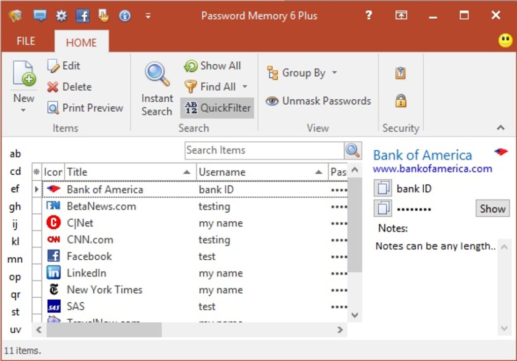 Download Password Memory 7.1 for Windows