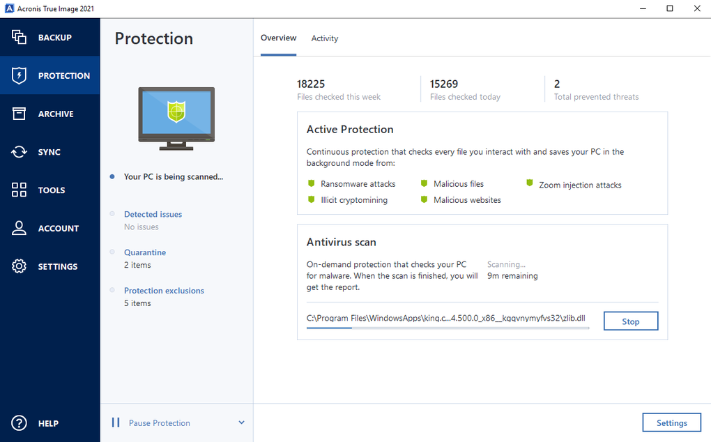 acronis true image log file