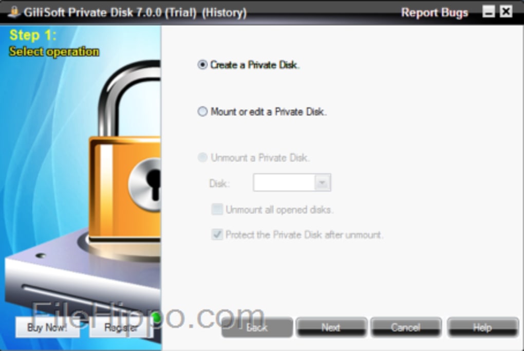 GiliSoft Private Disk Trial version