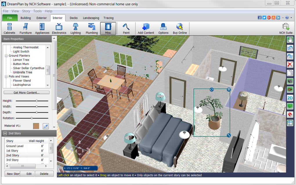 NCH DreamPlan Home Designer Plus 8.31 for windows download free