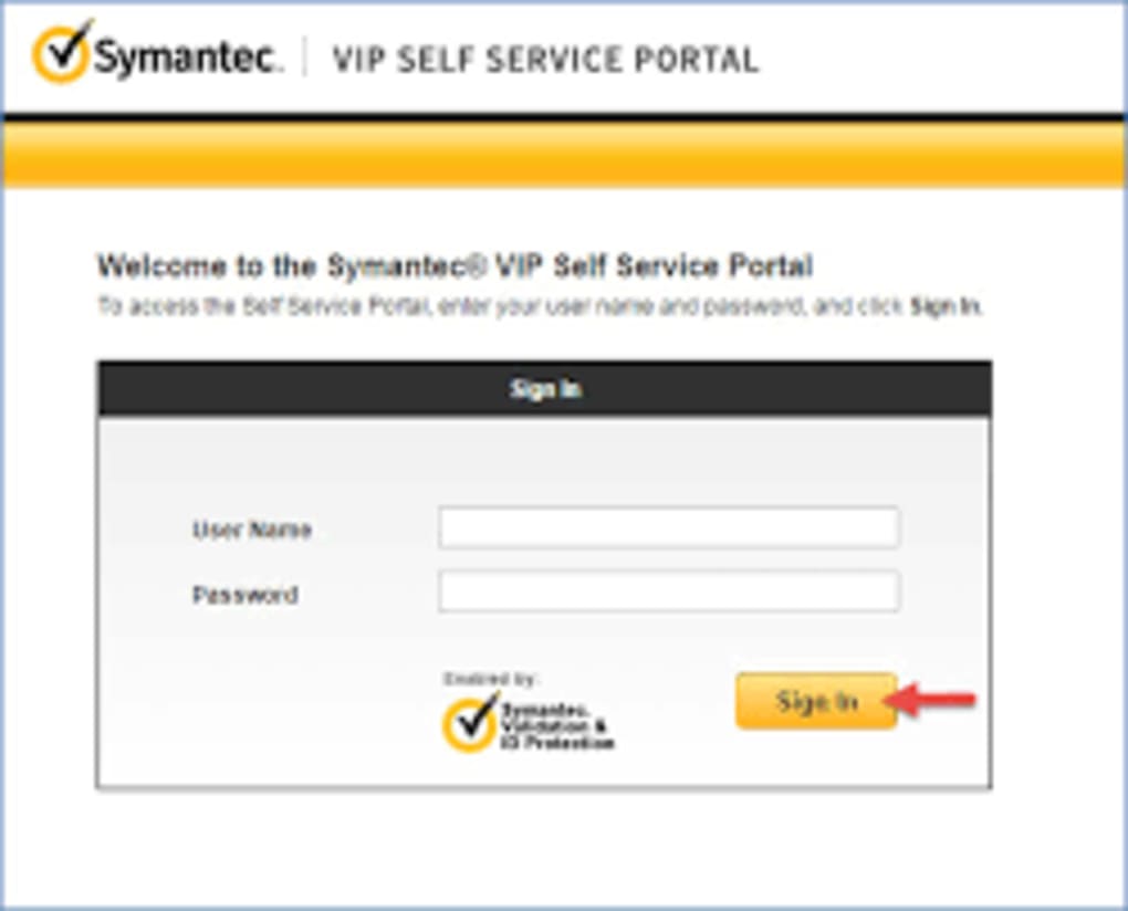 symantec vip access app registration portal