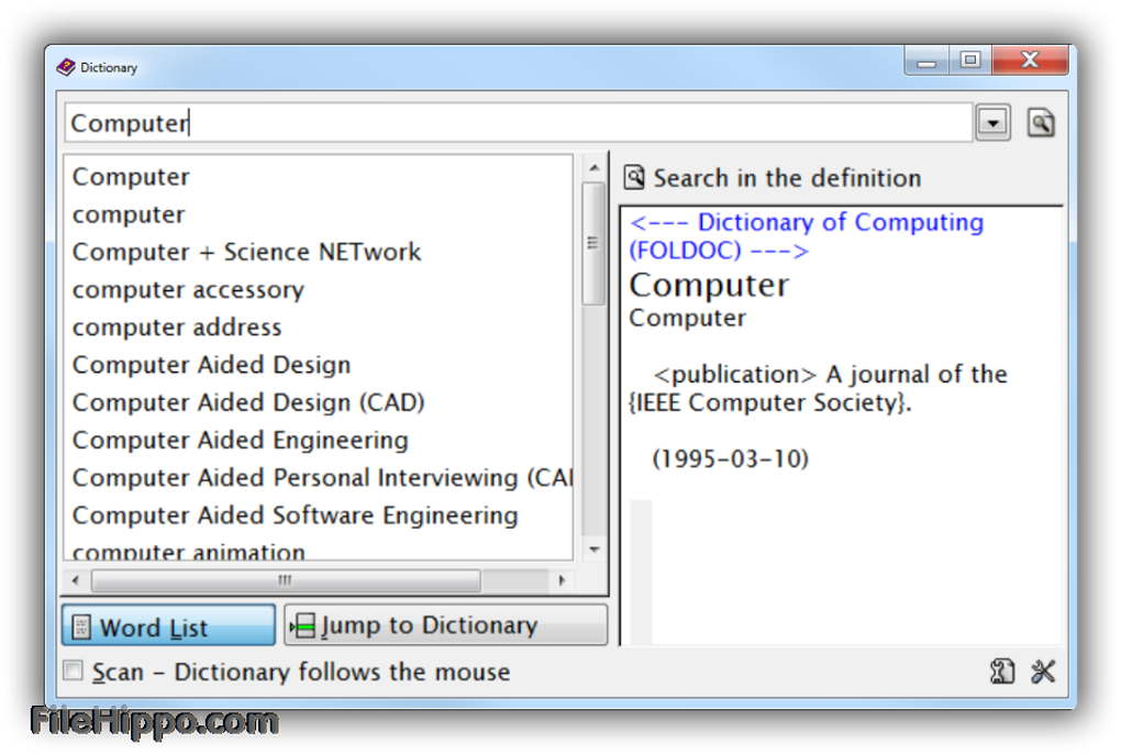 Default Dictionary List