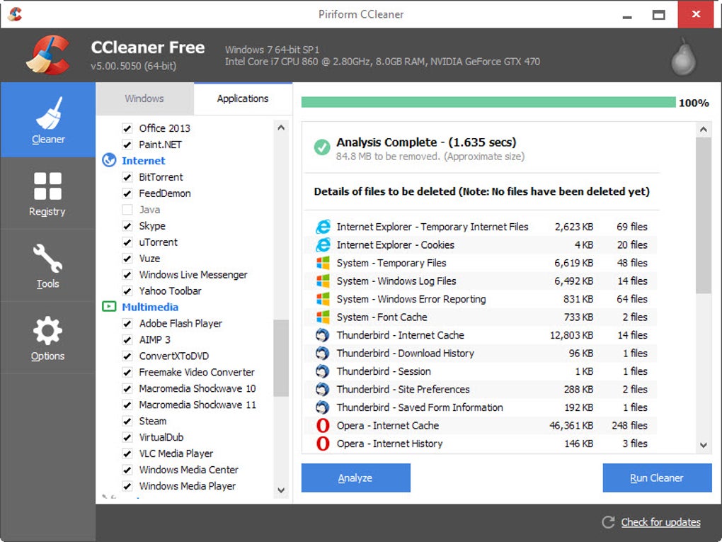 اخر إصدار من عملاق التنظيف CCleaner 4.13.4693 Ccleaner-screenshot