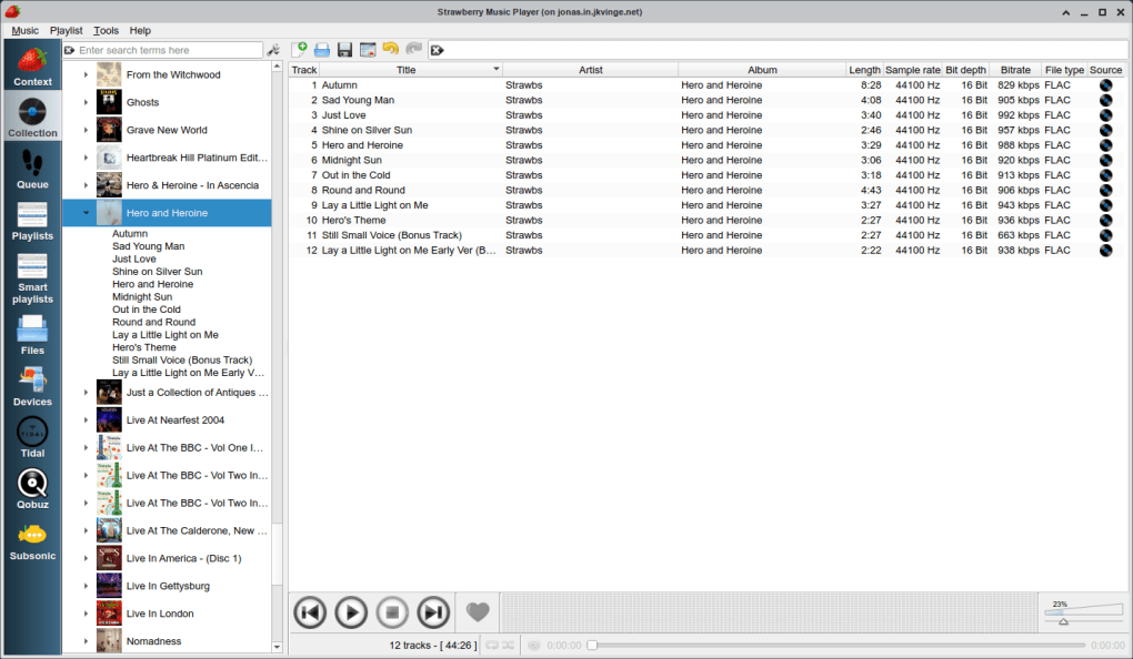 download the last version for windows Strawberry Music Player 1.0.18