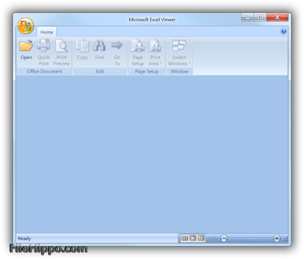 excel file viewer windows 10