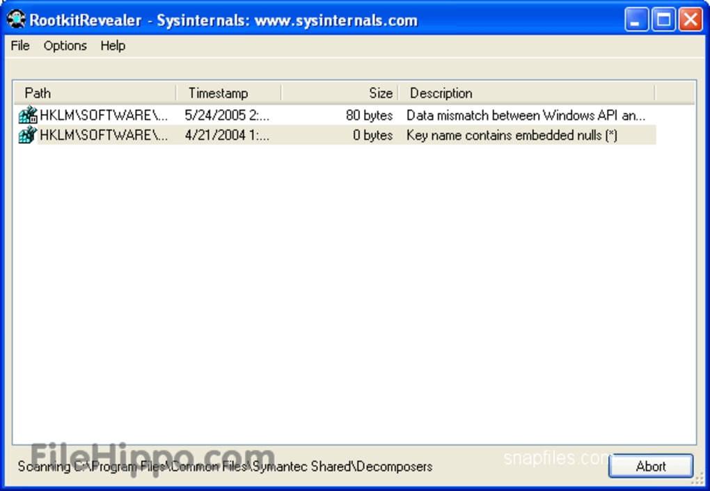 Scarica Rootkit Revealer 1 71 per Windows Filehippo com