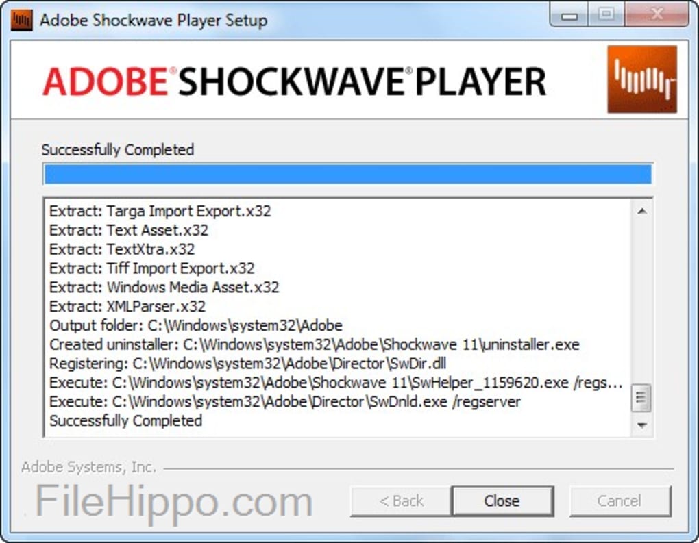 where is adobe flash shockwave player located