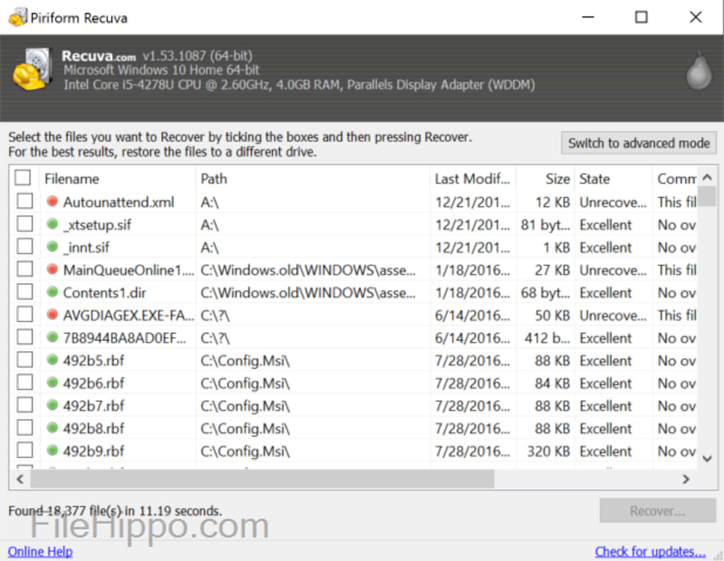 Recuva Professional 1.53.2096 for windows download free