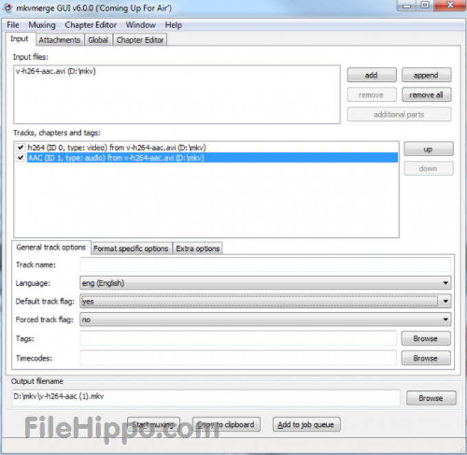 mkvtoolnix gui split by chapter