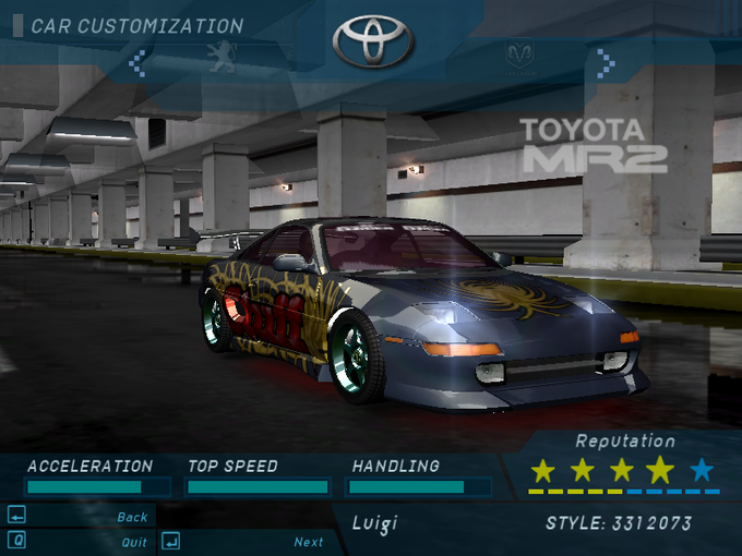 can you beat nfs underground 1 with a honda civic