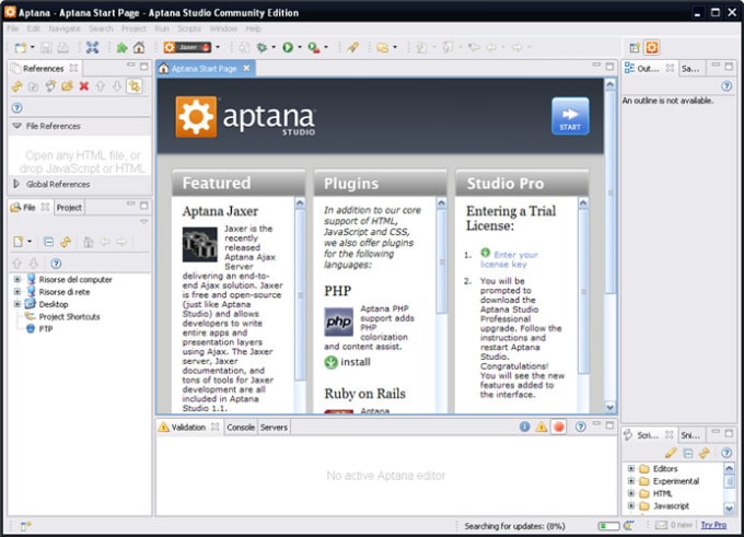 download aptana executable
