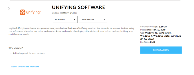 Download Unifying Software 2.52.33 for Windows