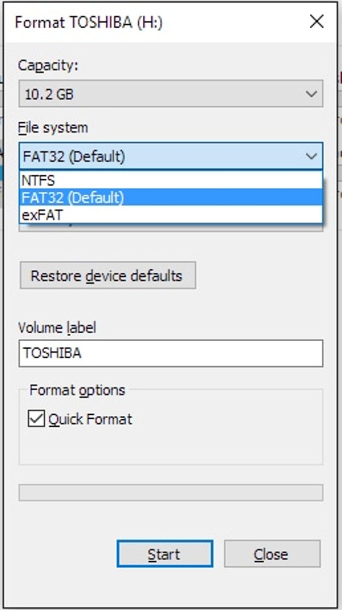 windows 7 exfat format tool