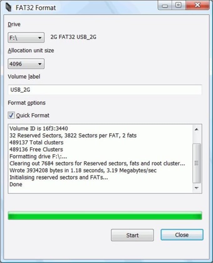 windows tool to format usb ext2