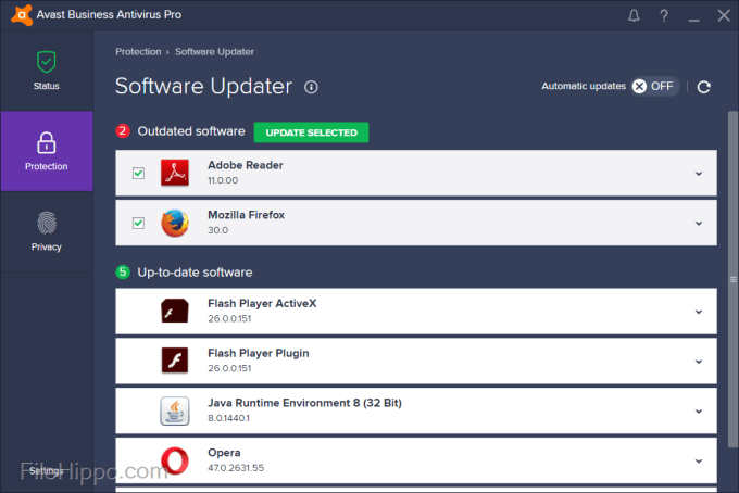 does avast automatically update