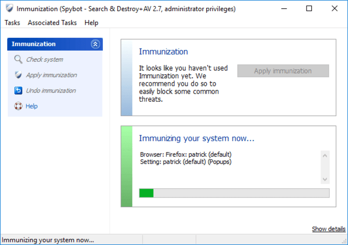 Windows用のspybot Search And Destroy 2 8 68 0をダウンロード Filehippo Com
