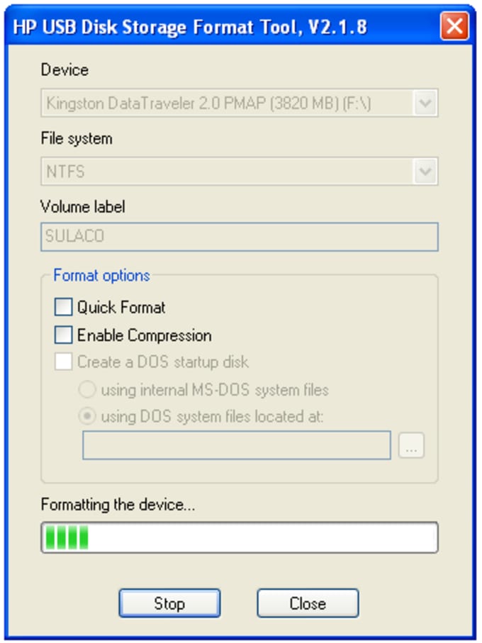 Download HP USB Disk Storage Format Tool 2.2.3 Filehippo.com