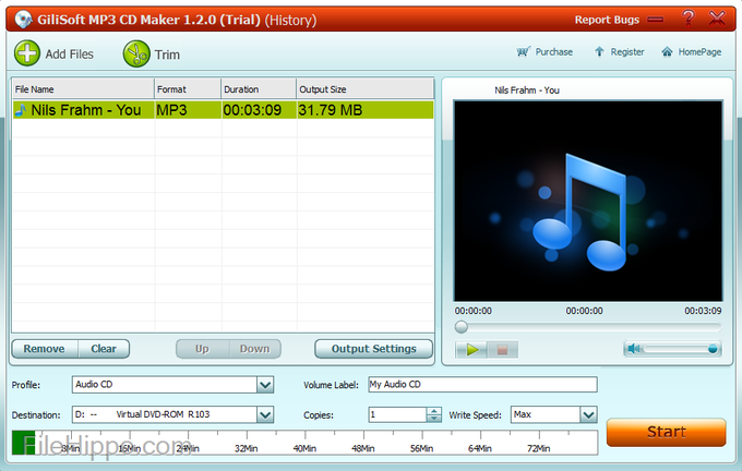 Gilisoft Mp3 Cd Maker Screenshot 