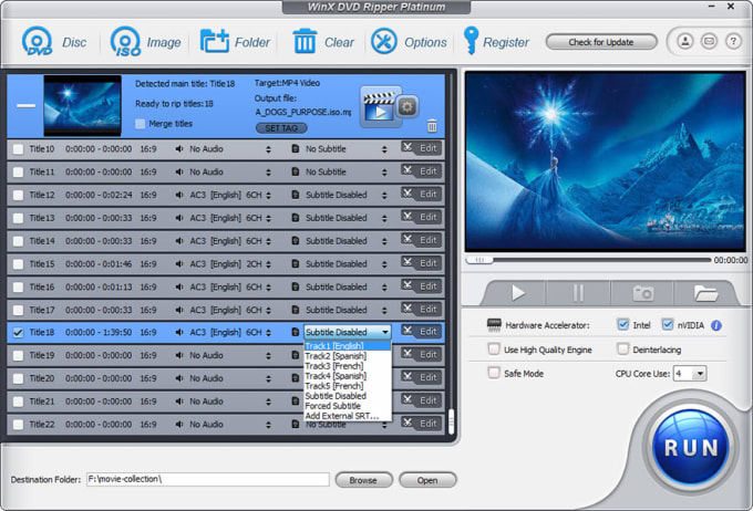 Proporcional Walter Cunningham combinación Descargar WinX DVD Ripper platinum 8.21.0 para Windows - Filehippo.com