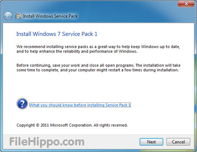 Download Windows 7 Service Pack 1 976932 for Windows 