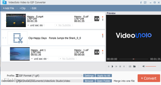 Download VideoSolo Free Video to GIF Converter 1.0.10 for Windows