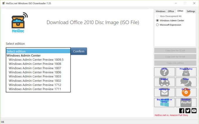 Download Microsoft Windows and Office ISO Download Tool  for Windows -  