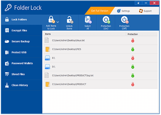 folder lock softwares for windows 7