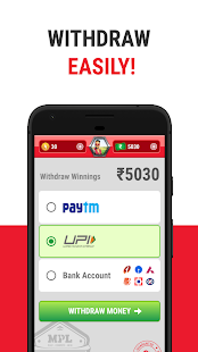 Mpl paytm cash game card