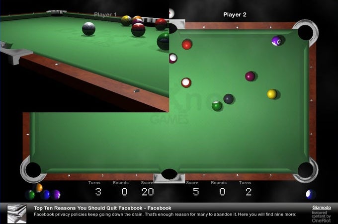 Billiard — spil online gratis på Yandex Games