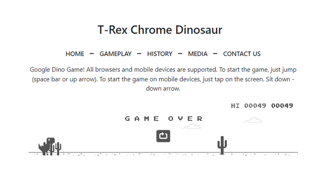 Dinosaur Game - Play Online Free