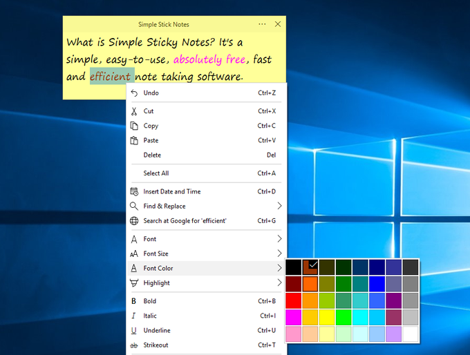 Sticky notes shop for windows xp