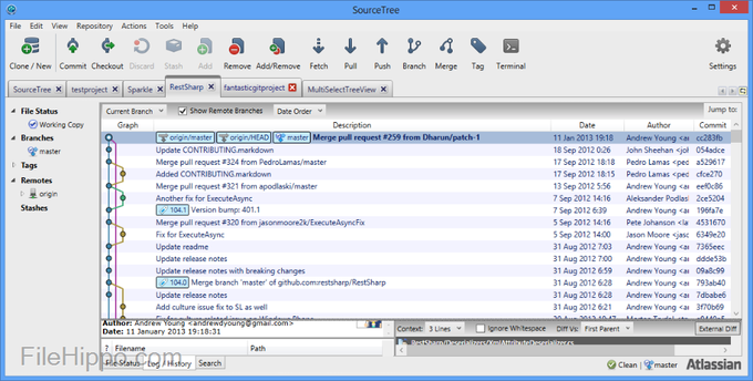 Windows用のsourcetree 3 3 9をダウンロード Filehippo Com