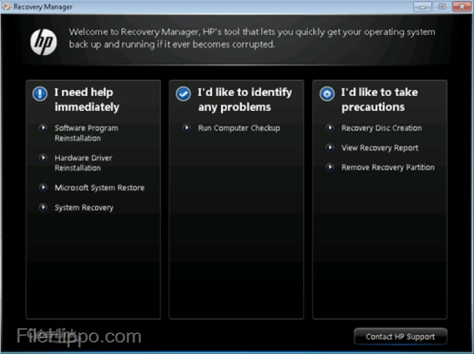 Windows用のhp Recovery Manager 5 5 22をダウンロード Filehippo Com