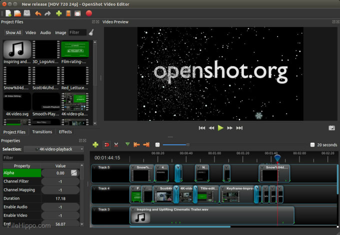 openshot video editor no sound