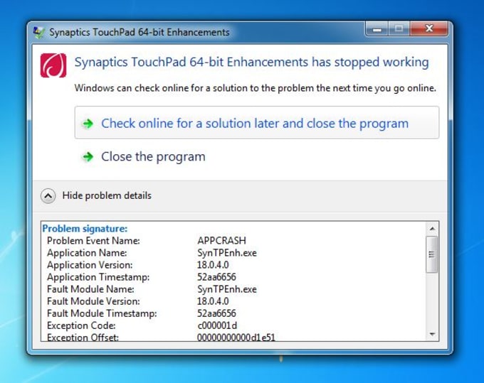 synaptics touchpad driver for windows 8.1 64 bit