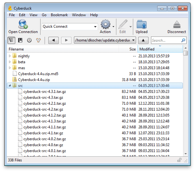Cyberduck windows torrent em client local folders copy backup
