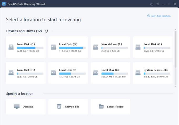 easeus data recovery wizard free download